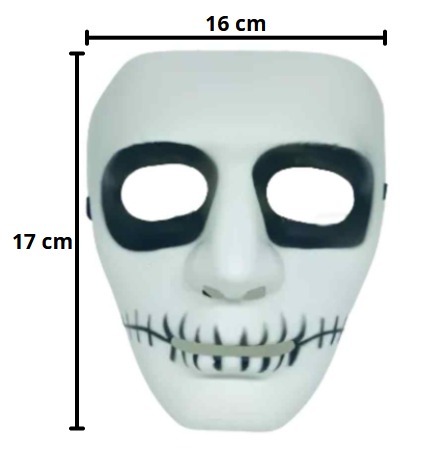 MASCARA PLASTICA FRANKSTEIN BRANCA